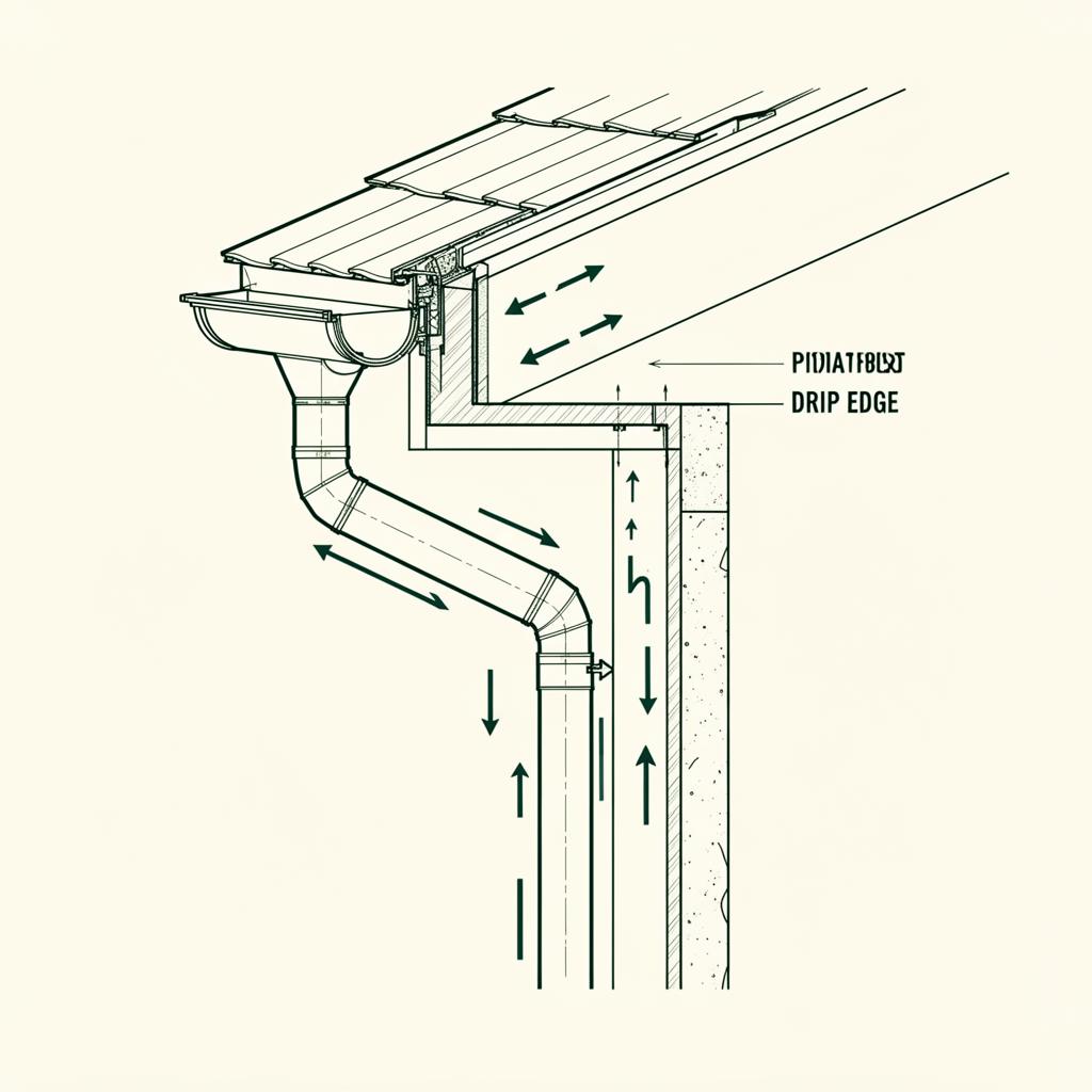 Storm-damaged gutters on a KC Northland home